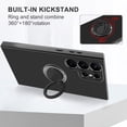 thumbnail image 6 of for Samsung Galaxy S23 Ultra Case with Ring Stand [360° Rotatable Ring Holder Magnetic Kickstand & Soft Microfiber Lining] TPU Shockproof Protective Phone Cases for Samsung Galaxy S23 Ultra Black, 6 of 12