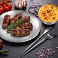 thumbnail image 3 of Sunnyray Stainless Steel Plates and Bowls Metal Camping Plates Reusable 13oz Steel Snack Feeding Serving Dinner Dishes Double Walled Insulated Metal Bowls for Kids(1, 3 of 6