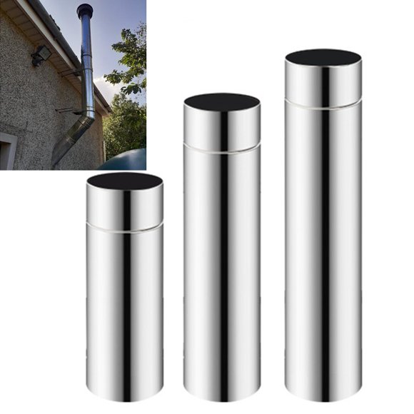 Ruibeauty 2.3in Stainless Steel Stove Pipe Chimney Flue Liner Rigid Multi Fuel