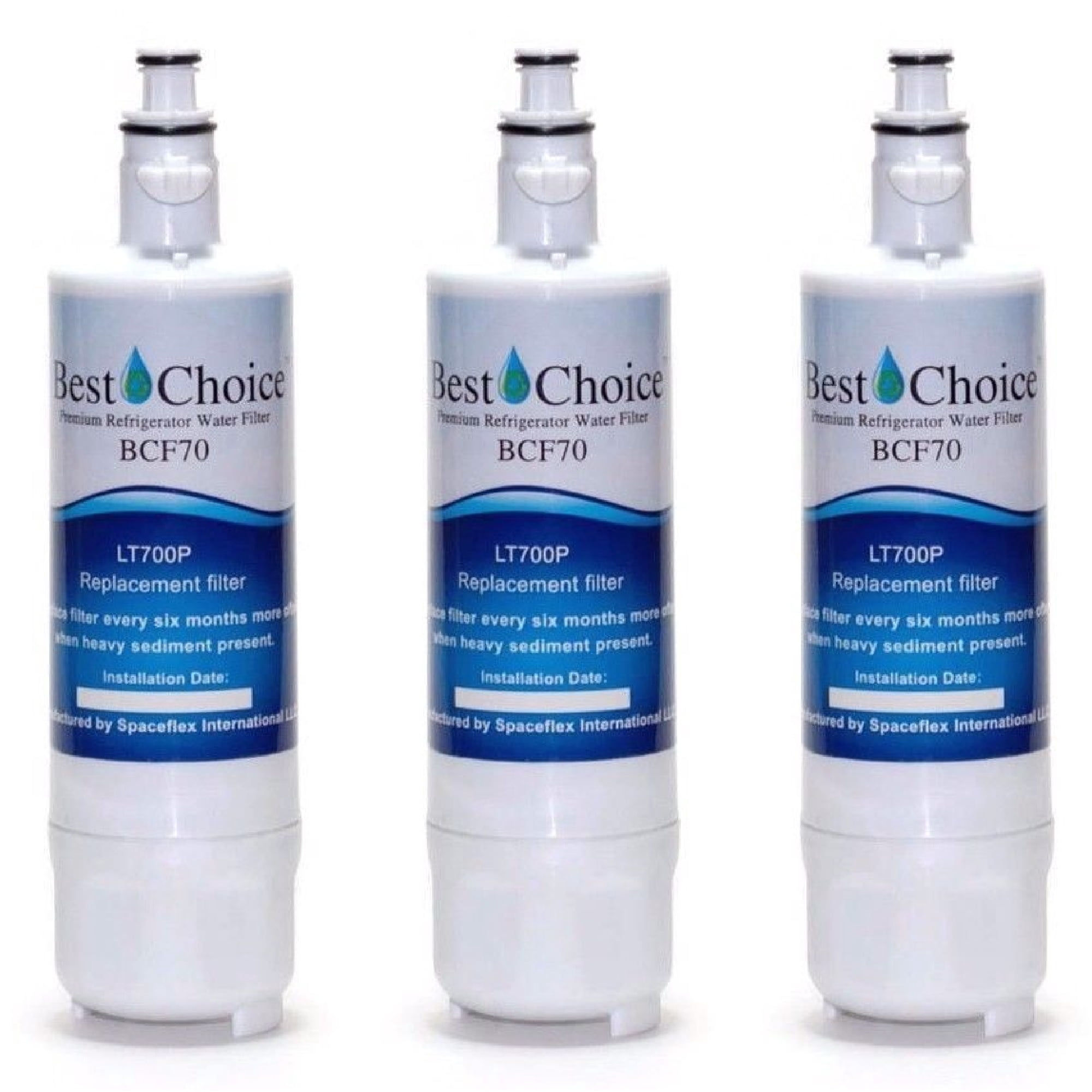 Best Choice Water Filters BCF70-3 Compatible LG LT700P Kenmore 46 9690 ADQ36006101 Refrigerator Water Filter 3-PACK