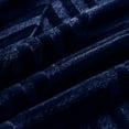 thumbnail image 7 of Exclusivo Mezcla Soft Flannel Fleece Lightweight Throw Blanket(50"x60"), Brushed Chevron Design Fluffy Plush Cozy Blanket for All Seasons, Navy Blue, 7 of 7