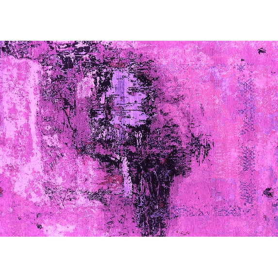 Ahgly Company Indoor Rectangle Oriental Pink Industrial Area Rugs, 4' x 6'