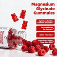 thumbnail image 4 of (2 Pack) GPGP Magnesium Glycinate Gummies 400mg Complex - Magnesium Supplement with Potassium, Vitamin D3, B6 - Supports Relaxation, Sleep & Bone Health - 120 Raspberry Gummies, 4 of 6