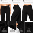 thumbnail image 6 of SOMER Women Pajama Pants Wide Leg Comfy Casual Lounge Pants Sleep Bottoms Black, 6 of 8