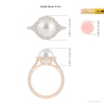 thumbnail image 5 of ANGARA South Sea Cultured Pearl Split Shank Ring with Halo in 14K Rose Gold for Women | June Birthstone, Birthday, Anniversary, Jewelry Gift for Women | Pearl Ring, 5 of 9