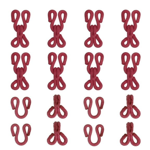 Uxcell Sewing Hooks and Eyes, 23mm Covered Hook Eye Sewing Closure Fasteners Sew on Snaps for Bra Clothing Replacement (10 Pack, Burgundy)