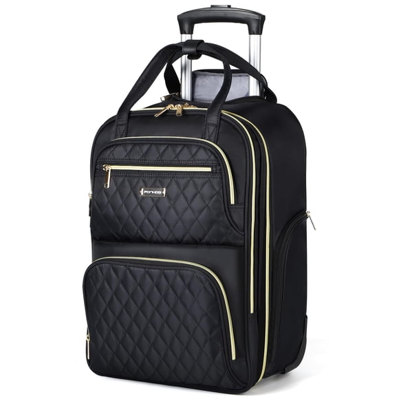 Ponhog Rolling Backpack for Women, 15.6 Inch Travel Laptop Wheeled Backpack, 30L Roller Carry On Backpack or Adults Business College Work Overnight,