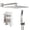 Brushed Nickel, variant on EDX Shower Faucet Set, 12 Inch Square Rainfall Shower Head and Handle Set, Wall Mounted, Pressure Balance Valve, Matte Black