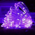 thumbnail image 4 of Cuerda de luz solar, 32,8 pies/10 m, 100 LED, para jardín, patio, camino, valla, escaleras, patio trasero, color morado, 4 of 5