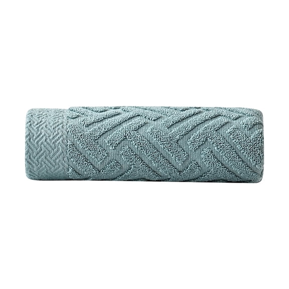 Green Hand Towel Set of 1 Striped Weave Cotton Super Soft Highly Absorbent Spring Decorative Hand Towels for Bathroom 13x 29 Inch