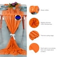 thumbnail image 6 of MDS pack of 25 Wedding 29 x 120 inches Sheer chiffon Table Runner for Rustic Boho Wedding Banquet Decor for 10Ft Table Runners - Orange, 6 of 6