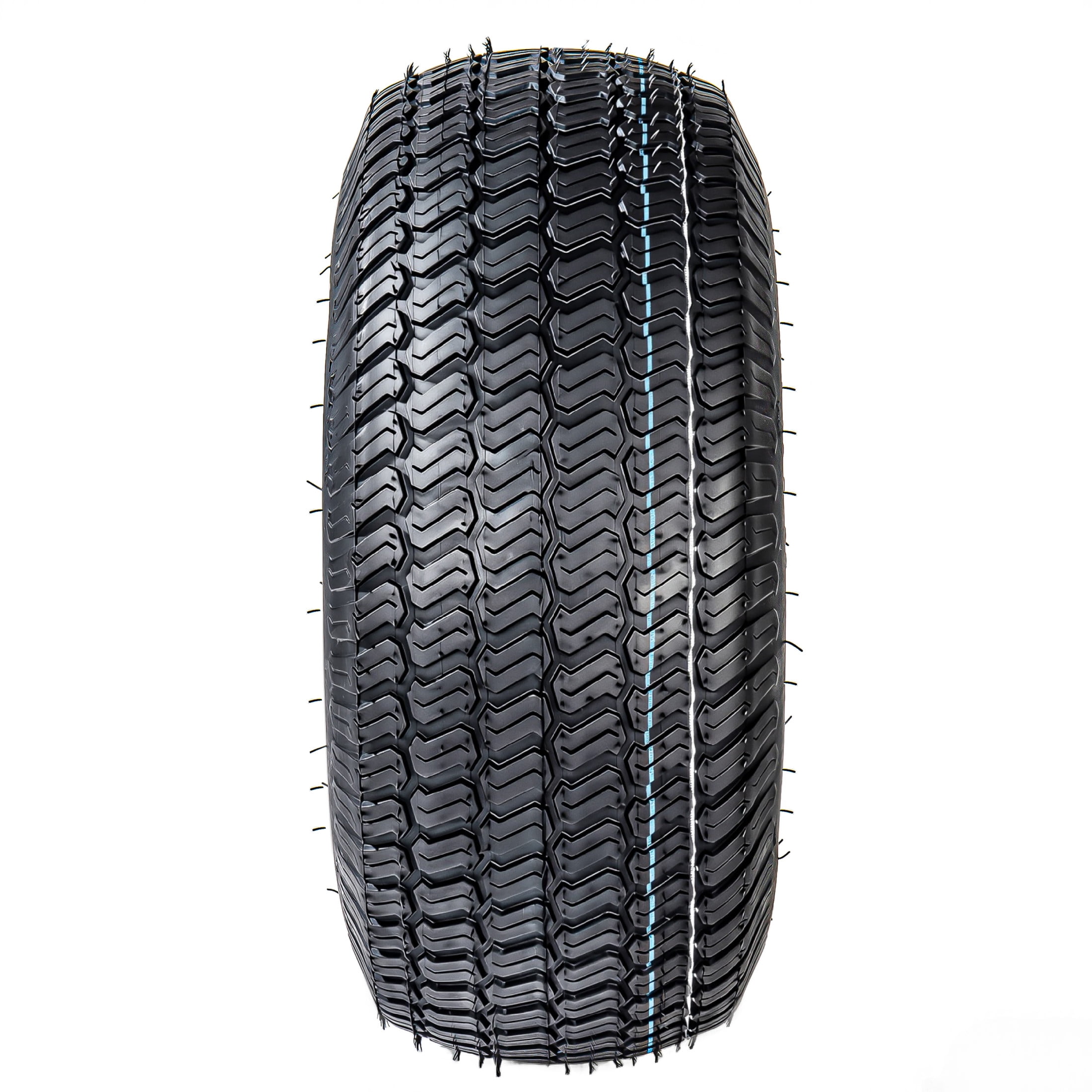 Noble House 20" x 8" Lawn Mower Tires & Wheel Assembly with Steel Rim, Tubeless Heavy Duty, Black & Yellow, Set of 2