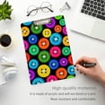 thumbnail image 5 of FMSHPON Colorful Buttons Clipboard Hardboard Wood Nursing Clip Board and Pull for Standard A4 Letter 13x9 inches, 5 of 8
