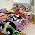 thumbnail image 6 of The Powerpuff Girls 3 Pieces Bedding Set 3D Printed Lightweight Bed Quilt Set Comforter Cover Set for Girls Kids Teens, 1 Quilt Cover 2 Pillowcases 90"x90", 6 of 8