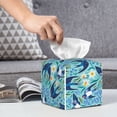thumbnail image 5 of Goofa Flying Swallows Tissue Box Cover PVC Leather Tissue Holder Square Facial Tissue Case Facial Paper Organizer Dispenser for Bathroom, Vanity Countertop, 5 of 8