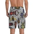 thumbnail image 3 of Gaeub Bright Insects Printed Men's Short Pajama Pants, Lightweight Lounge & Sleep Bottoms Keep You Cool - Small, 3 of 9