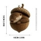 thumbnail image 3 of Forest Animal Ornaments Woodland Christmas Tree Decorations Handcrafted Acrylic Sleeping Fox Bear Owl Squirrel Bunny Hedgehog in Mushroom Cabin Rustic Holiday Home Decor Gift for Nature Lovers, 3 of 6