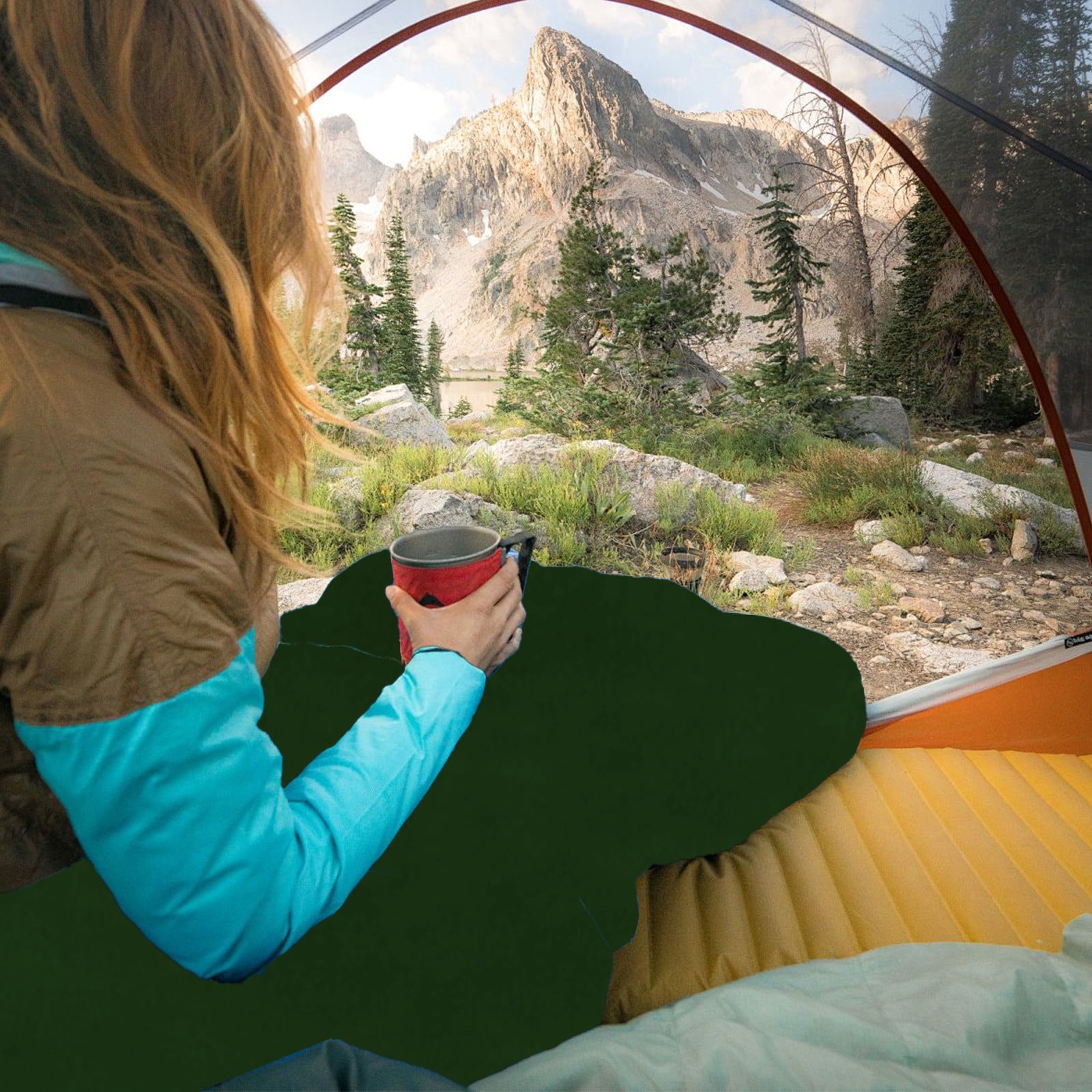 Camping Warm Weather Sleeping Bag, Soft Polyester Ripstop Adult Sleeping Bag, Spacious 75x180cm Thermal Sleeping Bag, Detachable Zippered Camping Bag with Storage Sack for Outdoor Camping Trips