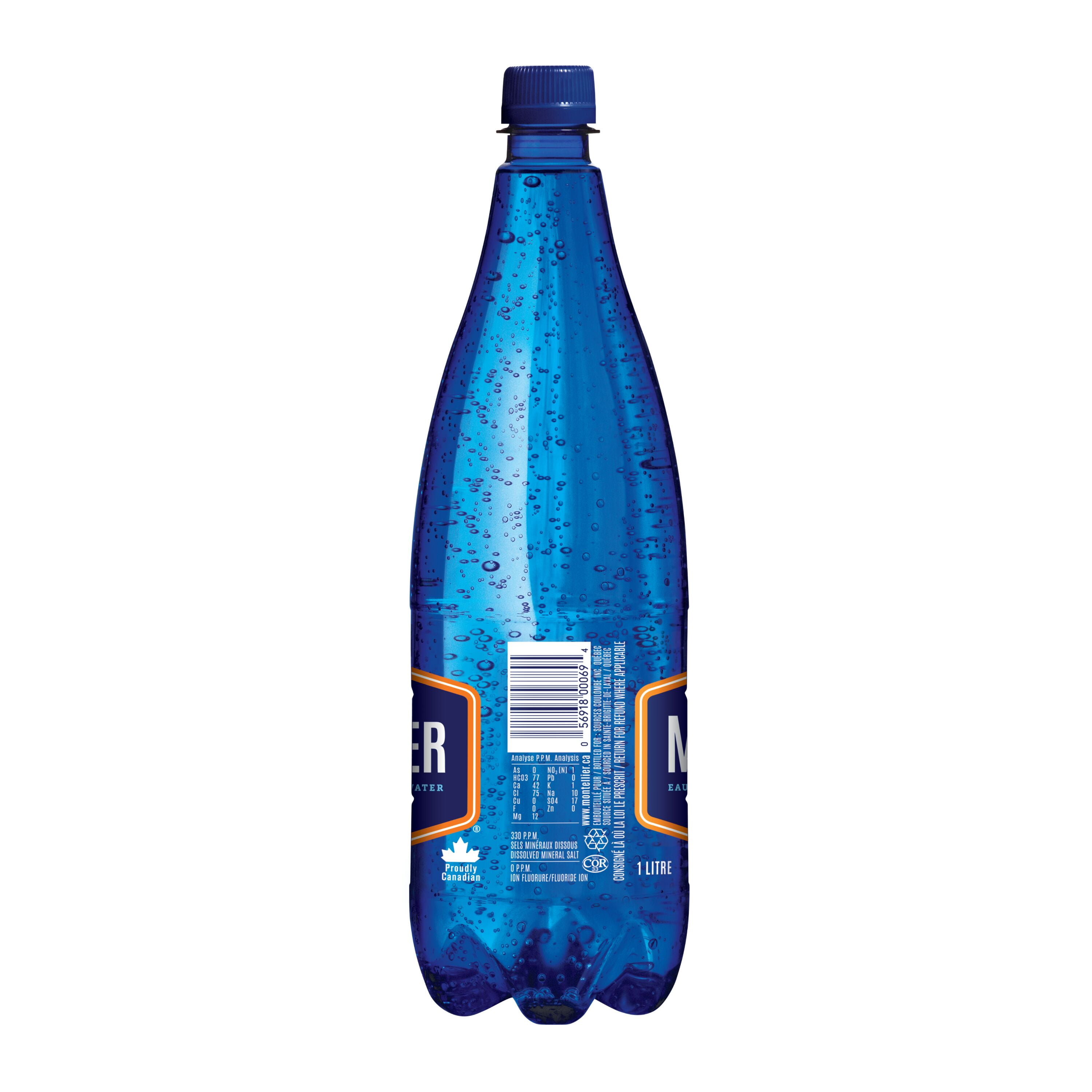 Montellier Clementine Carbonated Natural Spring Water 1 L, Bottle