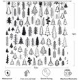 thumbnail image 6 of Christmas Shower Curtain, Black White Christmas Tree Winter Holiday Farmhouse Shower Curtain for Bathroom Bathtubs Decor, 72x72 Inch Bathroom Curtain with 12 Hooks, 6 of 6