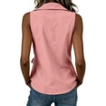 thumbnail image 3 of cocolona Womens Summer Trendy Tank Tops V Neck Sleeveless Side Tie Asymmetrical Hem Shirts Casual Fishion Solid Color Blouses, 3 of 5