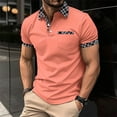 thumbnail image 3 of IYTR Mens Shirts Fashion Turndown Collar Short Sleeve T-Shirt Casual Solid Color Button Tops Summer Sports Shirt With Pocket, 3 of 3