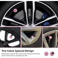 thumbnail image 4 of YISITIAN 4 PCS Car Tire Valve Stem Caps, Handmade Dustproof Crystal Rhinestone Auto Stem Air Cap Cover, Attractive Vehicle Exterior Accessories, Universal for Car Truck Motorcycle Bike CJ919-49534, 4 of 6