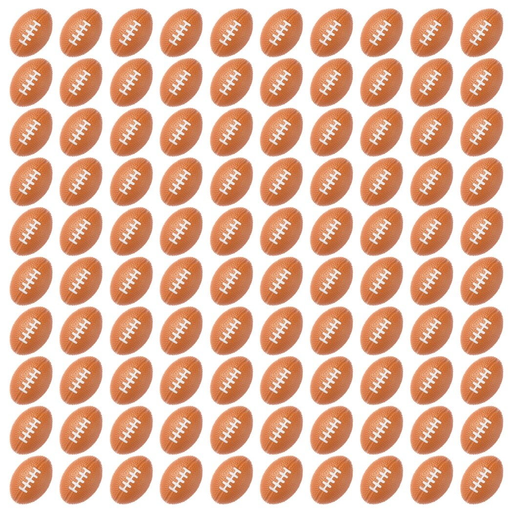 100Pcs Mini Foam Football, Small Stress Balls, Tiny Foam Sports Balls for Stress Relief, School Rewards, Party Supplies, Ball Games