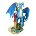 thumbnail image 4 of Fantasy Holiday Spirit Blue Advent Candle Dragon Christmas Tree Hanging Ornament, 4 of 7