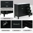 thumbnail image 3 of Dasun 36" Bathroom Vanity with Sink Combo, Black Bathroom Cabinet with Drawers, Solid Frame and MDF Board, 3 of 5