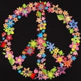 thumbnail image 3 of CafePress - Peace Sign Flowers T Shirt - Women's Traditional Fit Dark T-Shirt, 3 of 4