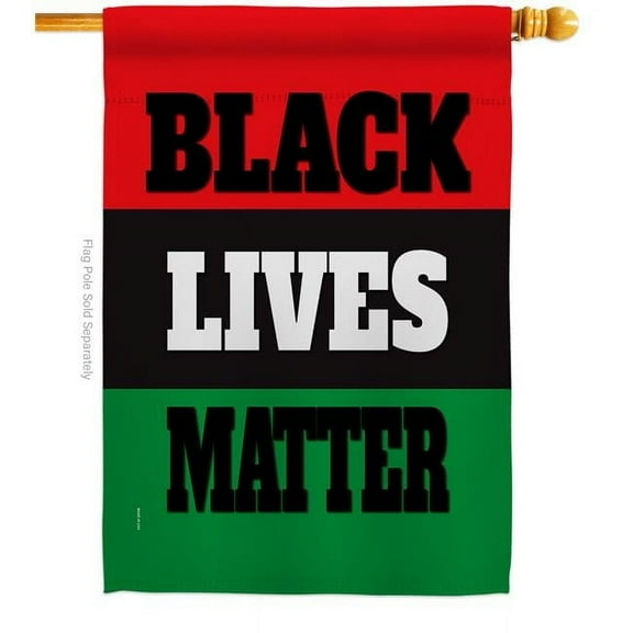 USA Decoration H170020-BO 28 x 40 in. Black Lives Awareness History Matter Double-Sided Decorative Vertical House Flags - Decoration Banner Garden Yard Gift
