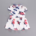thumbnail image 2 of Vestido para niños de estilo chino con hermoso patrón, vestido de verano para niña de una pieza de manga corta (pájaro 110), 2 of 5