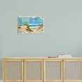thumbnail image 2 of Modern Seaside Beach Scene Landscape Painting Unframed Art Print Wall Art, 2 of 6