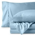 thumbnail image 3 of Bare Home Luxury Bed Sheet Set - Premium 1800 Collection - 4 Piece - Twin-XL, Light Blue, 3 of 8