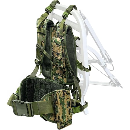 Tree Stand Harness- Ergonomic Camouflage Hunter Safety Harness- Tree Stand Backpack Carry Straps- Universal Tree Stand Transport System for Most Tree Stands (Tree Stand Not Included)