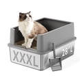 thumbnail image 1 of Caja de arena para gatos Jotesnew, extra grande, 71 x 51 x 32 cm, acero inoxidable, 1 of 7