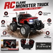 Remote Control Off-Road Racing Truck Toy for Kids, RC Car with Light-Up Front Lights, Big Tires