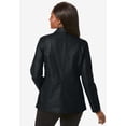 thumbnail image 2 of Jessica London Women's Plus Size Leather Blazer, 2 of 6