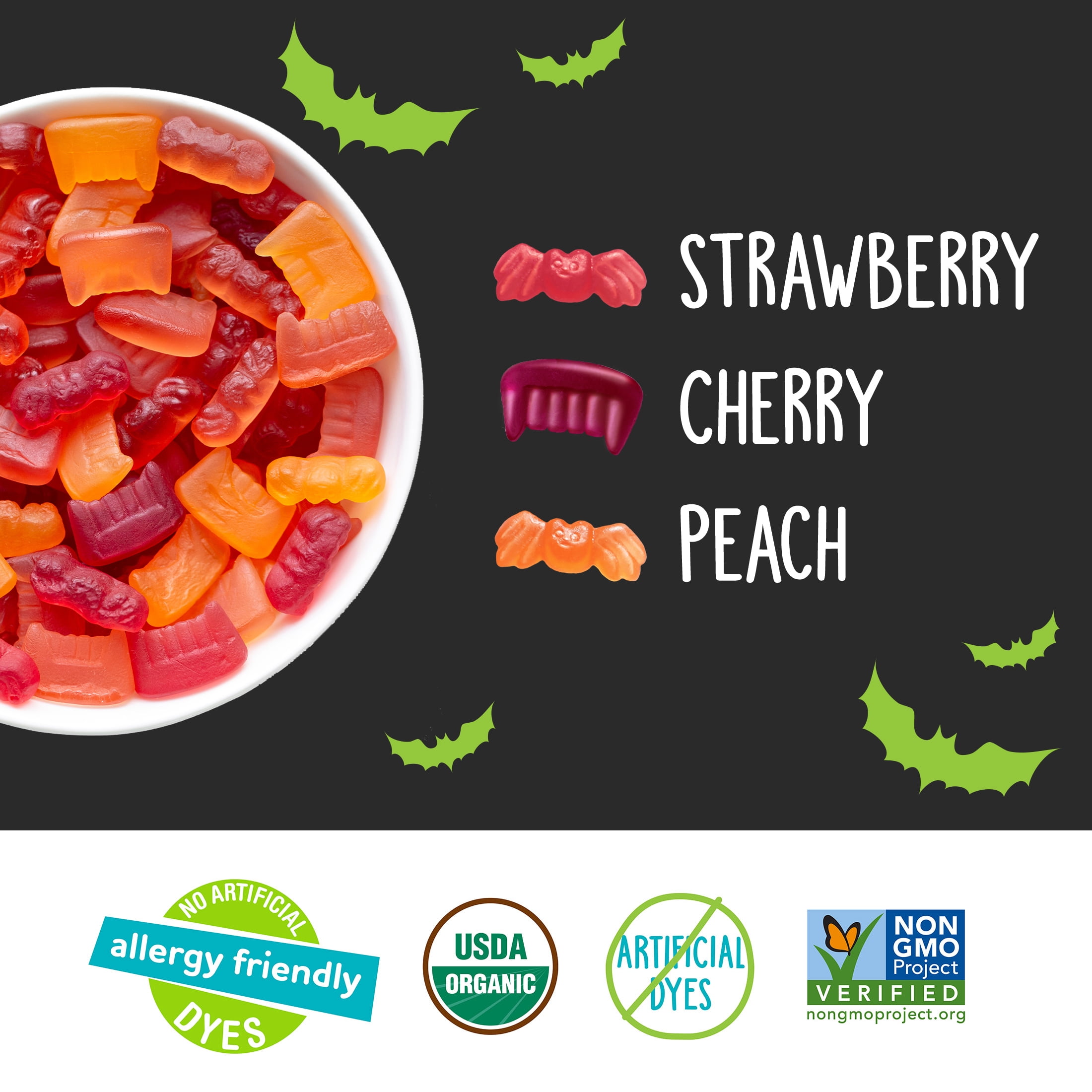 Yumearth Organic Halloween Candy Variety Bag - 50 Count, Allergen-Free Treats