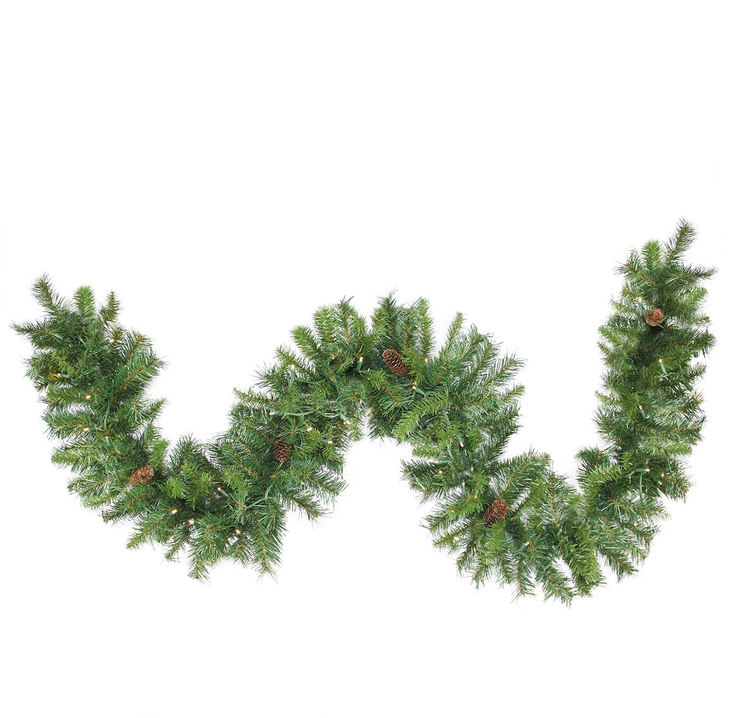 50' x 12" Pre-Lit Dakota Red Pine Commercial Artificial Christmas Garland - Warm White LED Lights