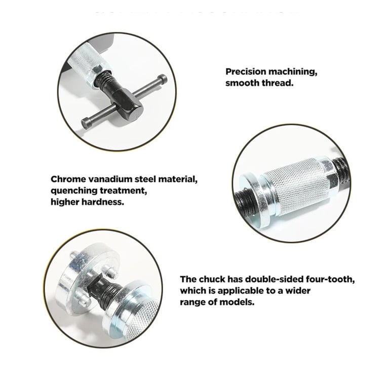 Jewkot Universal Brake Caliper Piston Tool - Brake Pad Spreader & Push-Back Wrench (Black)