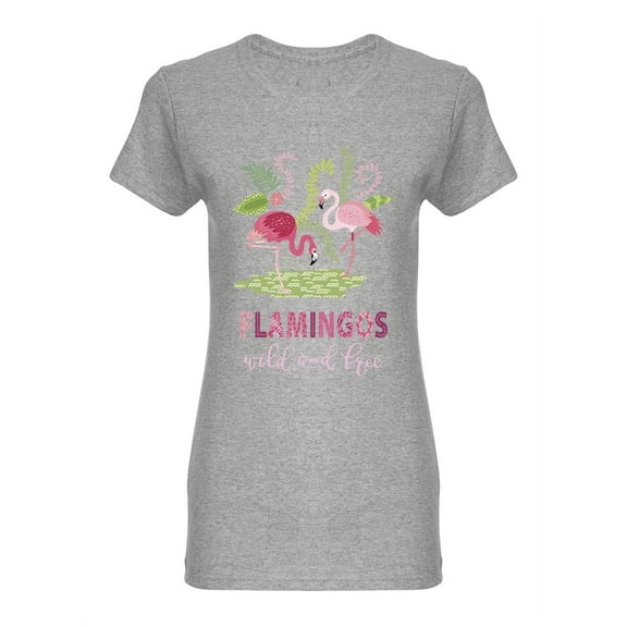Flamingos Exotic Birds Shaped Tee Women's -Image by Shutterstock