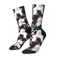 thumbnail image 1 of Fotbe Cute Poodle Dog Calcetas Largas con Estampado para Hombre y Mujer – Calcetas de Compresión Transpirables y Elásticas, Viajar y Uso Diario Talla 5-11, 1 of 6