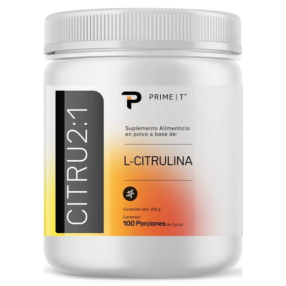 Primetech Citrulina Malato en Polvo CITRU2:1 Sin sabor, 300g. 100 porciones para mayor oxigenación. Combinación ideal de 2 partes de L-Citrulina y 1 parte de Ácido Málico