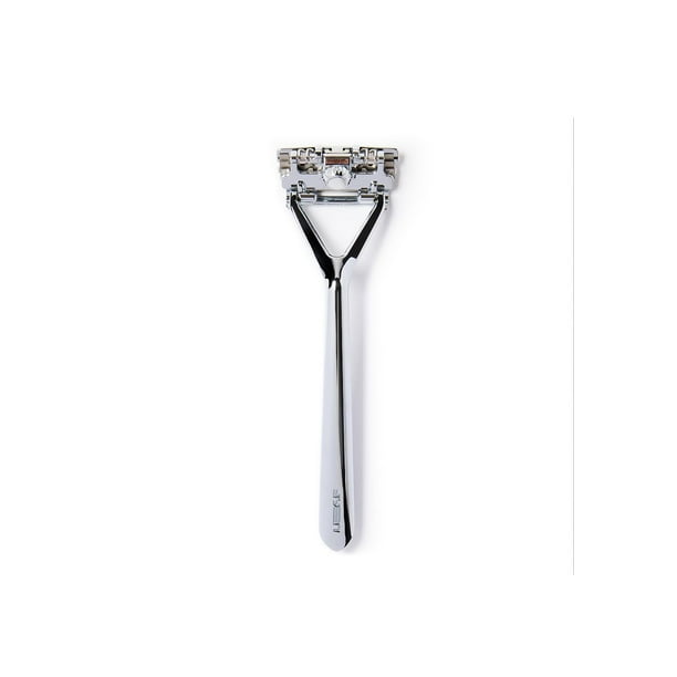 Maquinilla de afeitar Shaver Leaf, cromada, totalmente metálica, para mujeres y hombres