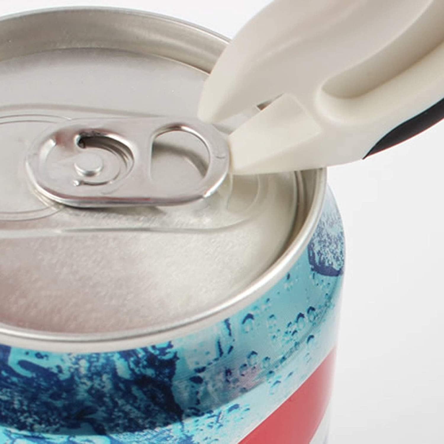 FRKSMD-Easy Open Ring Pull Can Opener, Ergonomic Can Ring-Pull Helper J Shape Ring Pull Can Opener Ring Hook Pulling Jar Opener Manual Ring-Pull Cans Lid Opening Tools Random Durable Design