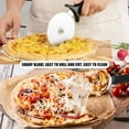 thumbnail image 2 of Cortador de pizza Cortador de pizza de acero inoxidable Pala de pizza con mango Cortador de pizza profesional Cortador de pizza para pastel Pastel Apto para lavavajillas 2 piezas Fason WLJ-3386, 2 of 5