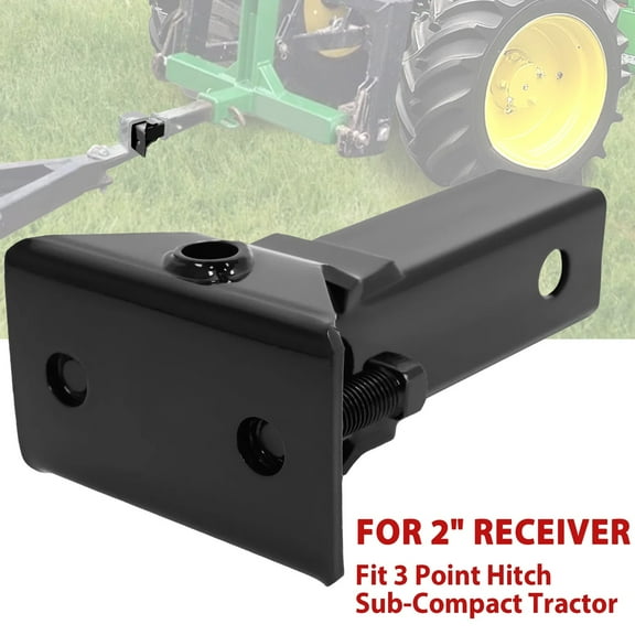 Steel Sleeve Hitch Adapter for 2" Receiver Fit 3 Point Hitch Sub-Compact Tractor