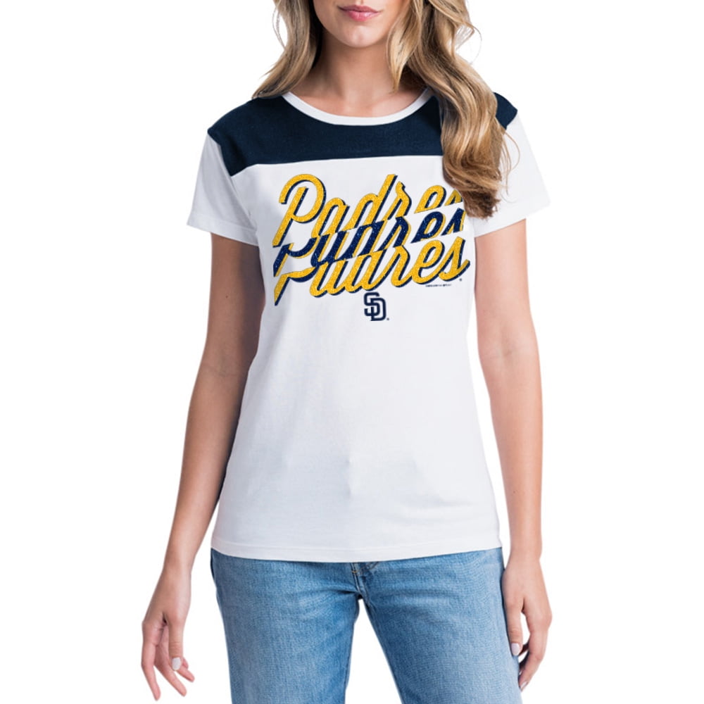 MLB San Diego Padres Women's Short Sleeve White Graphic Tee Walmart